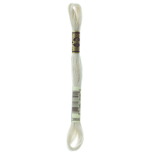 DMC 6 Strand Cotton Embroidery Floss #3866 - Mocha Brown Ultra Very Light-Cross Stitch-DMC Floss-Millennial Fabrics