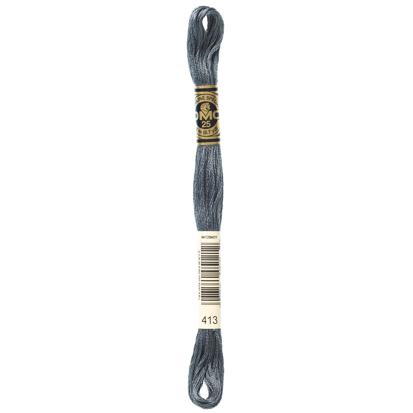 DMC 6 Strand Cotton Embroidery Floss #413 - Pewter Gray Dark-Cross Stitch-DMC Floss-Millennial Fabrics