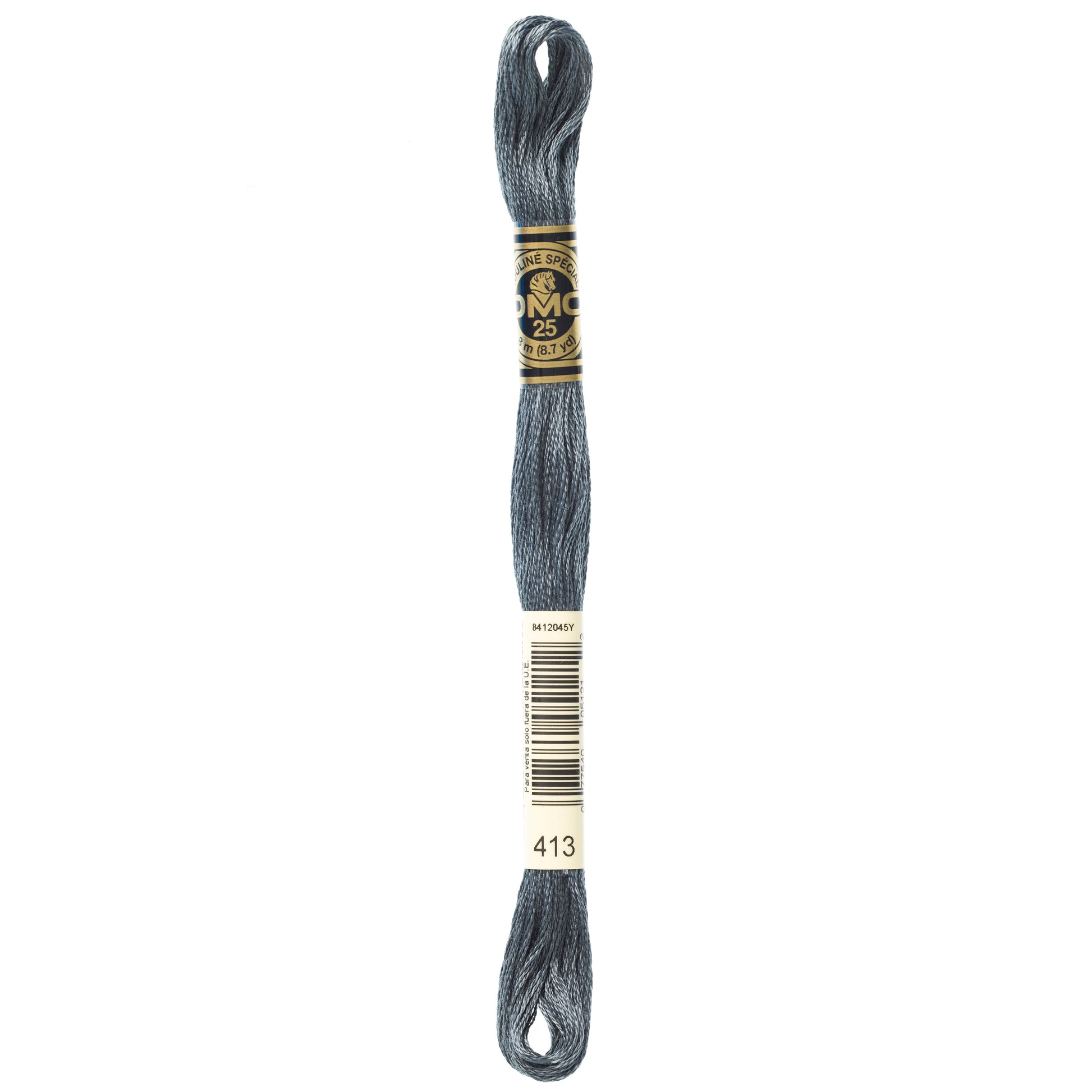 DMC 6 Strand Cotton Embroidery Floss #413 - Pewter Gray Dark-Cross Stitch-DMC Floss-Millennial Fabrics