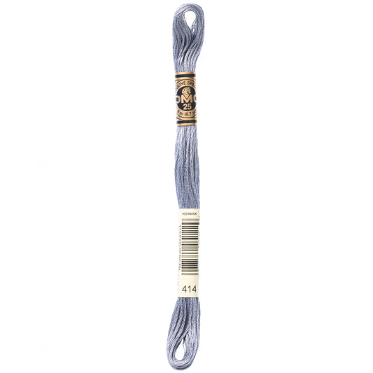 DMC 6 Strand Cotton Embroidery Floss #414 - Steel Gray Dark-Cross Stitch-DMC Floss-Millennial Fabrics