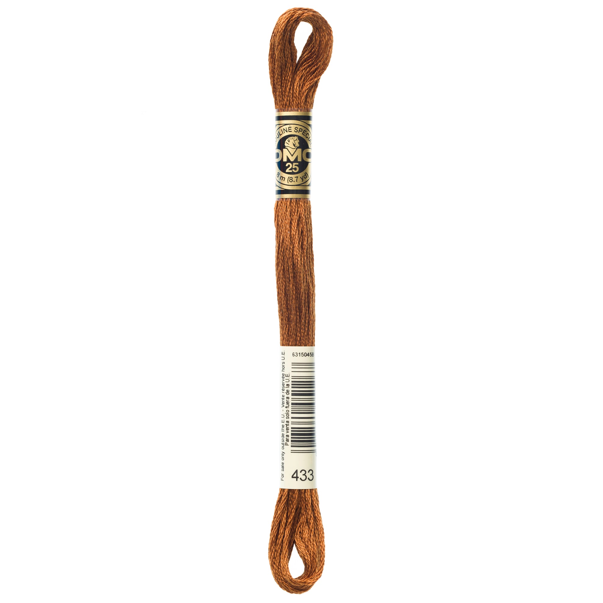 DMC 6 Strand Cotton Embroidery Floss #433 - Brown Medium-Cross Stitch-DMC Floss-Millennial Fabrics