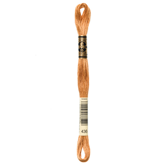 DMC 6 Strand Cotton Embroidery Floss #436 - Tan