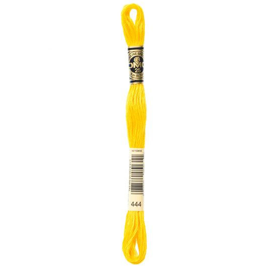 DMC 6 Strand Cotton Embroidery Floss #444 - Lemon Dark-Cross Stitch-DMC Floss-Millennial Fabrics