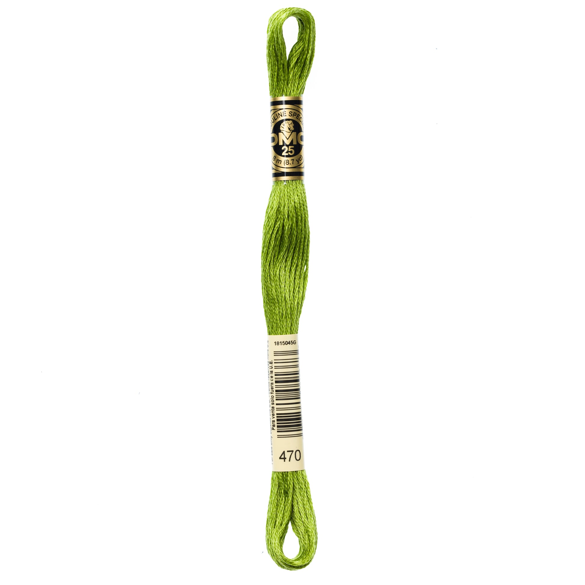 DMC 6 Strand Cotton Embroidery Floss #470 - Avocado Green Light-Cross Stitch-DMC Floss-Millennial Fabrics