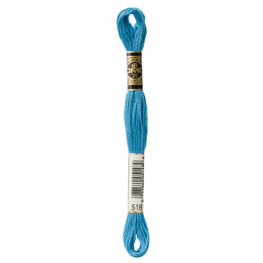 DMC 6 Strand Cotton Embroidery Floss #518 - Wedgewood Light-Cross Stitch-DMC Floss-Millennial Fabrics
