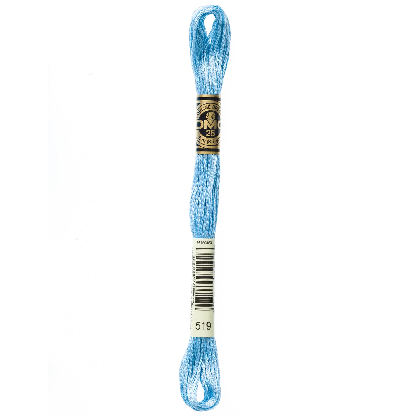 DMC 6 Strand Cotton Embroidery Floss #519 - Sky Blue-Cross Stitch-DMC Floss-Millennial Fabrics