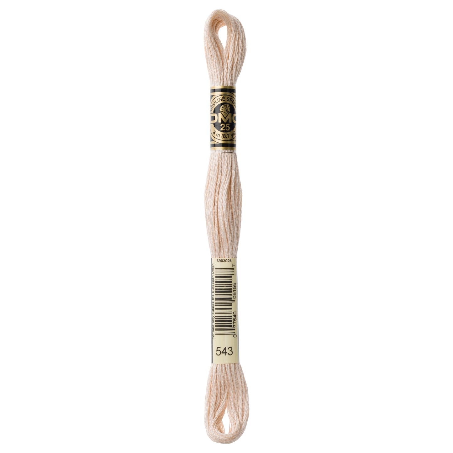 DMC 6 Strand Cotton Embroidery Floss #543 - Beige Brown Ultra Very Light-Cross Stitch-DMC Floss-Millennial Fabrics