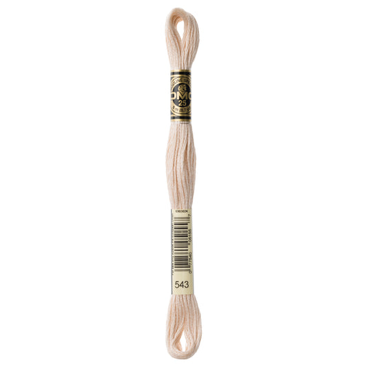 DMC 6 Strand Cotton Embroidery Floss #543 - Beige Brown Ultra Very Light-Cross Stitch-DMC Floss-Millennial Fabrics