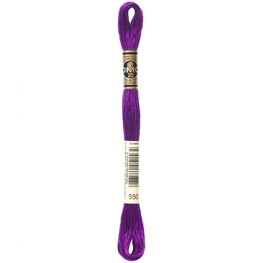 DMC 6 Strand Cotton Embroidery Floss #550 - Violet Very Dark-Cross Stitch-DMC Floss-Millennial Fabrics