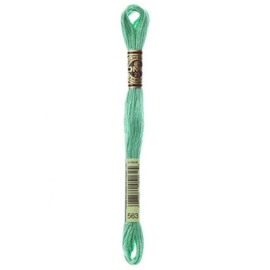 DMC 6 Strand Cotton Embroidery Floss #563 - Jade Light-Cross Stitch-DMC Floss-Millennial Fabrics