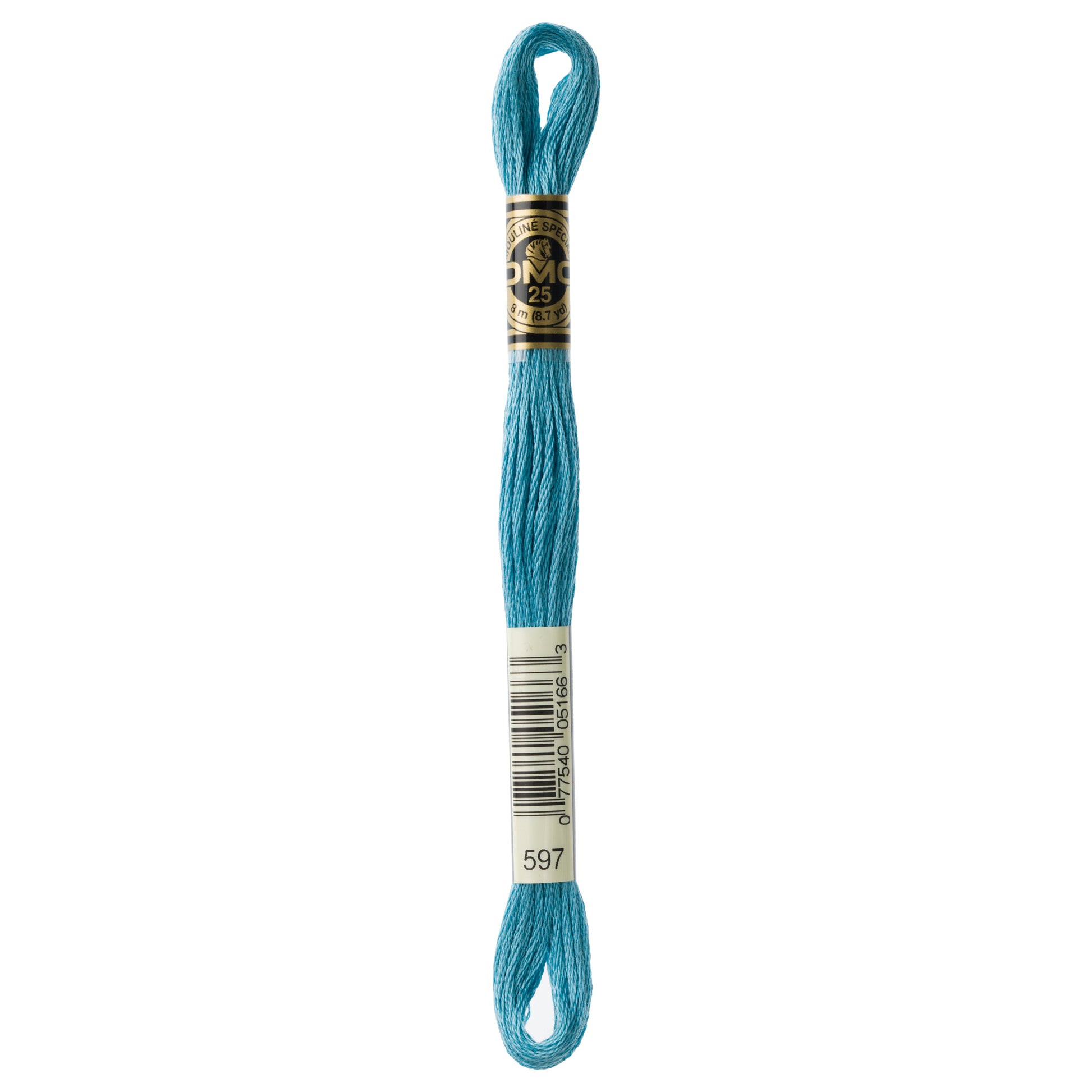 DMC 6 Strand Cotton Embroidery Floss #597 - Turquoise-Cross Stitch-DMC Floss-Millennial Fabrics