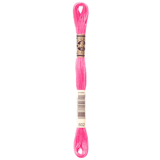 DMC 6 Strand Cotton Embroidery Floss #602 - Cranberry Medium-Cross Stitch-DMC Floss-Millennial Fabrics