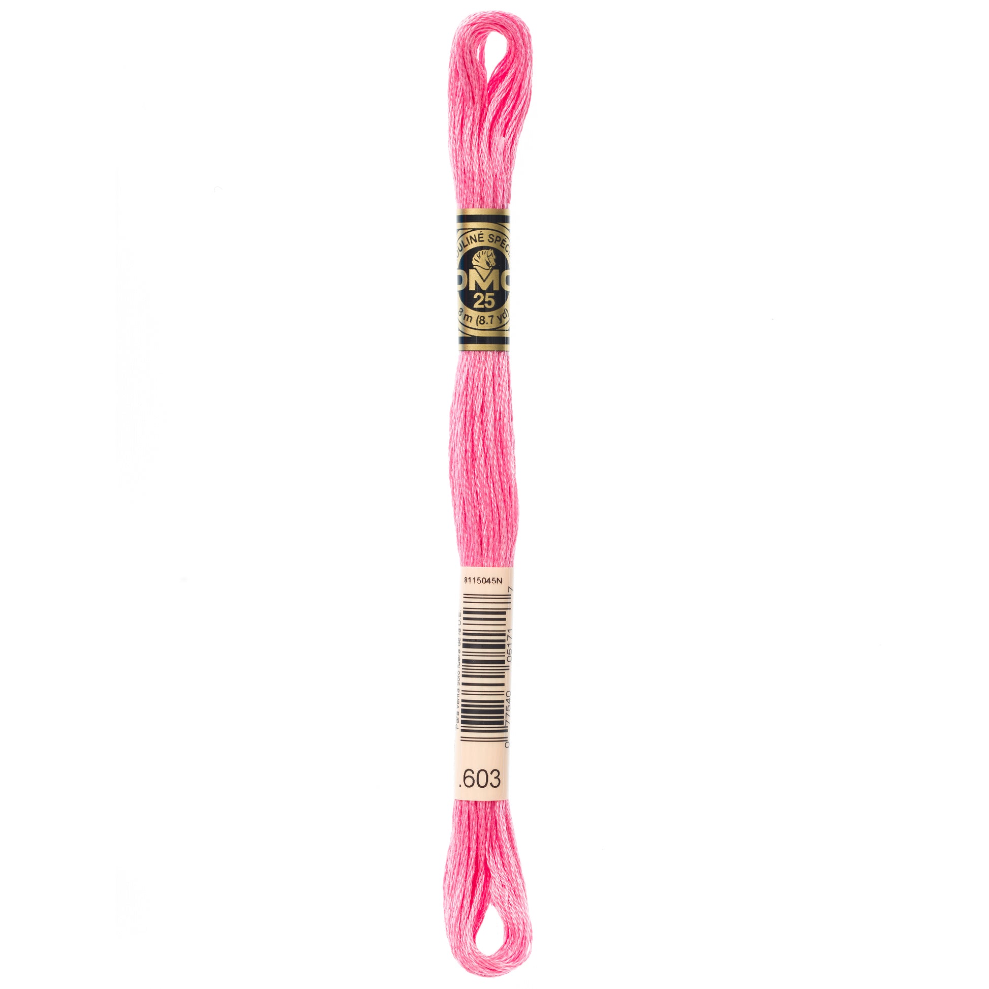 DMC 6 Strand Cotton Embroidery Floss #603 - Cranberry Light Medium-Cross Stitch-DMC Floss-Millennial Fabrics