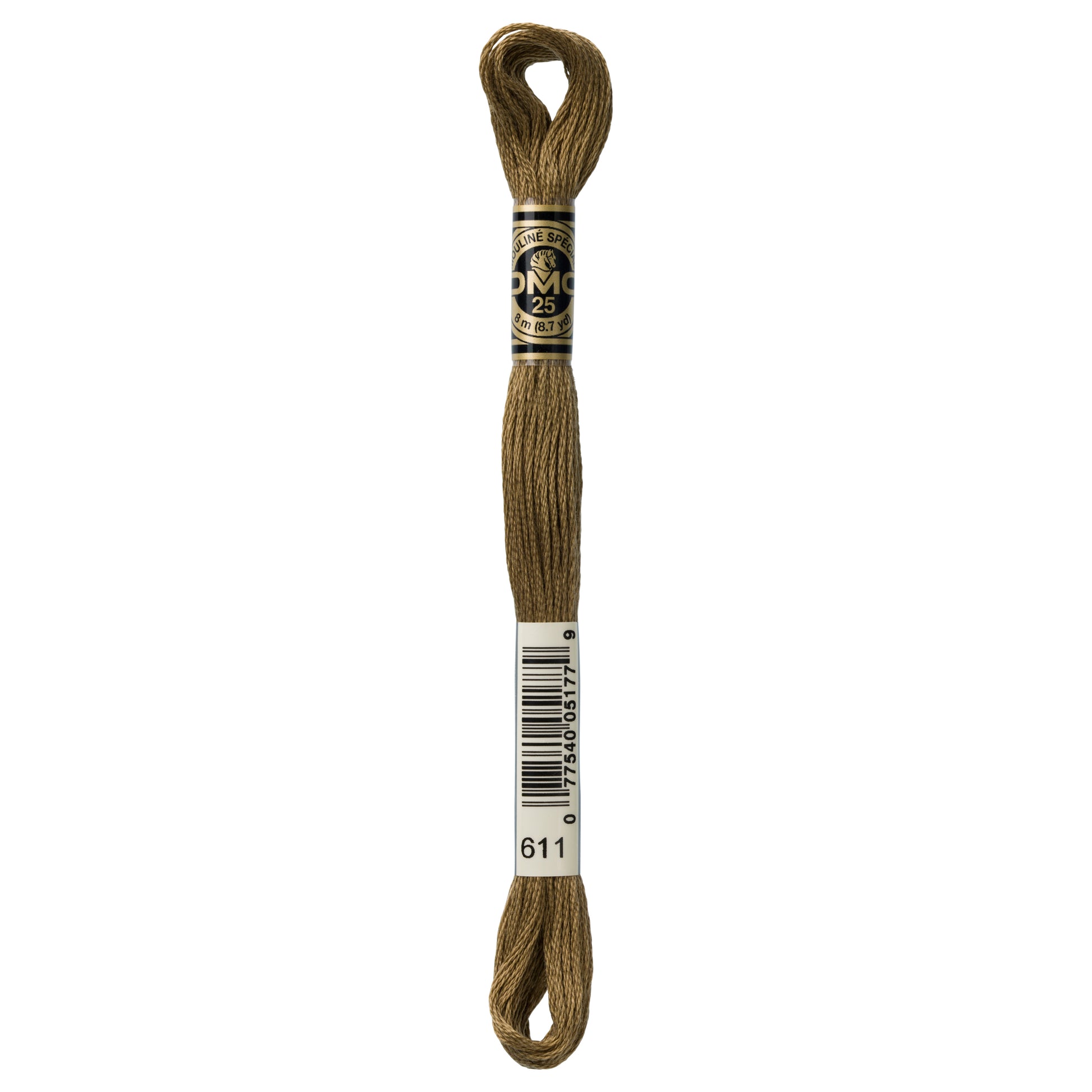 DMC 6 Strand Cotton Embroidery Floss #611 - Drab Brown-Cross Stitch-DMC Floss-Millennial Fabrics