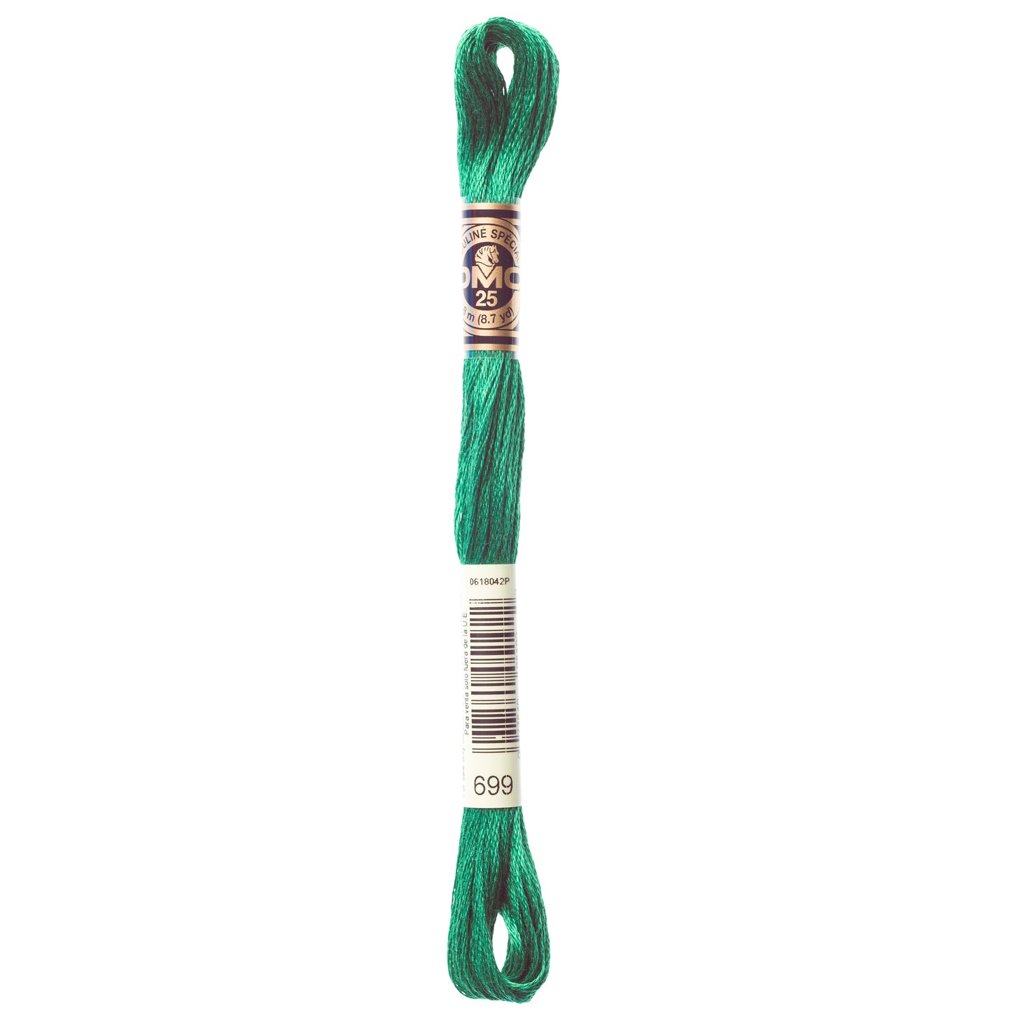 DMC 6 Strand Cotton Embroidery Floss #699 - Green-Cross Stitch-DMC Floss-Millennial Fabrics