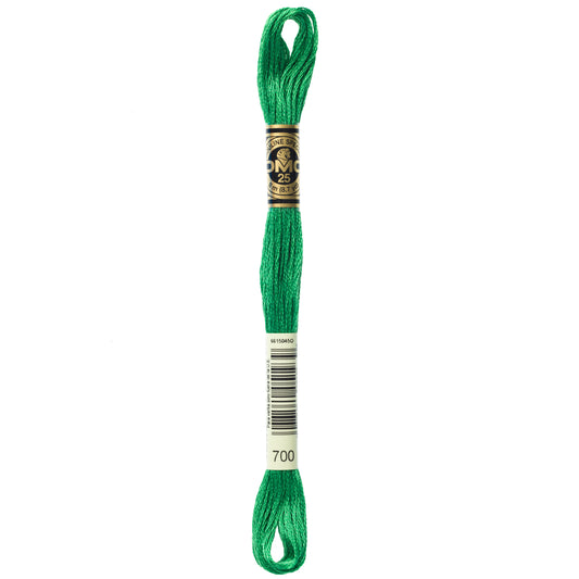 DMC 6 Strand Cotton Embroidery Floss #700 - Green Bright-Cross Stitch-DMC Floss-Millennial Fabrics
