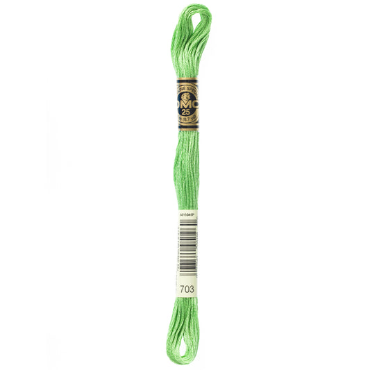 DMC 6 Strand Cotton Embroidery Floss #703 - Chartreuse-Cross Stitch-DMC Floss-Millennial Fabrics
