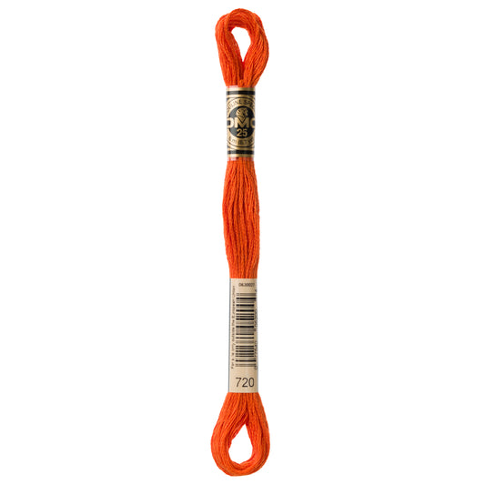 DMC 6 Strand Cotton Embroidery Floss #720 - Orange Spice Dark