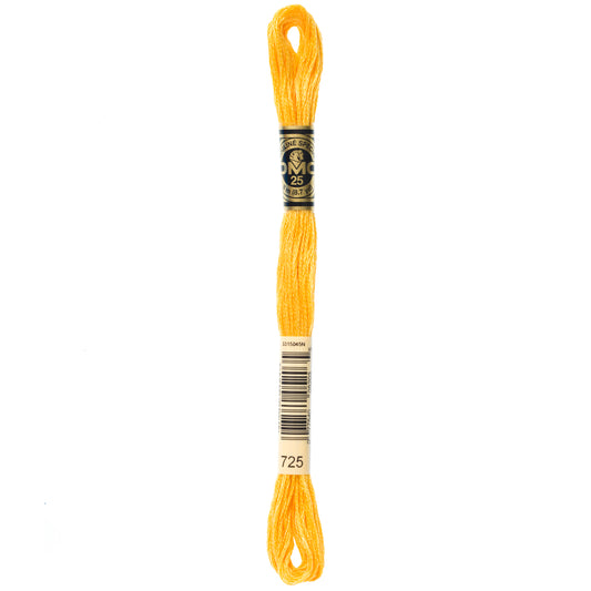 DMC 6 Strand Cotton Embroidery Floss #725 - Topaz-Cross Stitch-DMC Floss-Millennial Fabrics