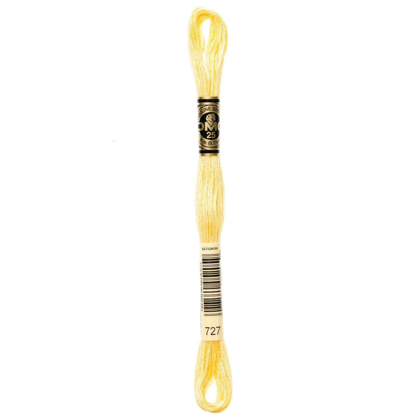 DMC 6 Strand Cotton Embroidery Floss #727 - Topaz Very Light-Cross Stitch-DMC Floss-Millennial Fabrics