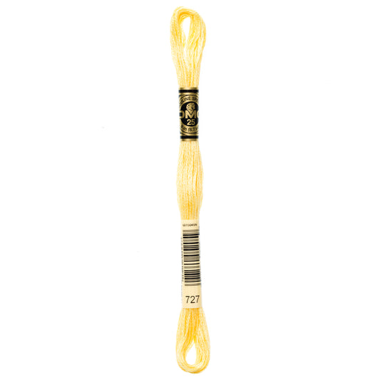DMC 6 Strand Cotton Embroidery Floss #727 - Topaz Very Light-Cross Stitch-DMC Floss-Millennial Fabrics