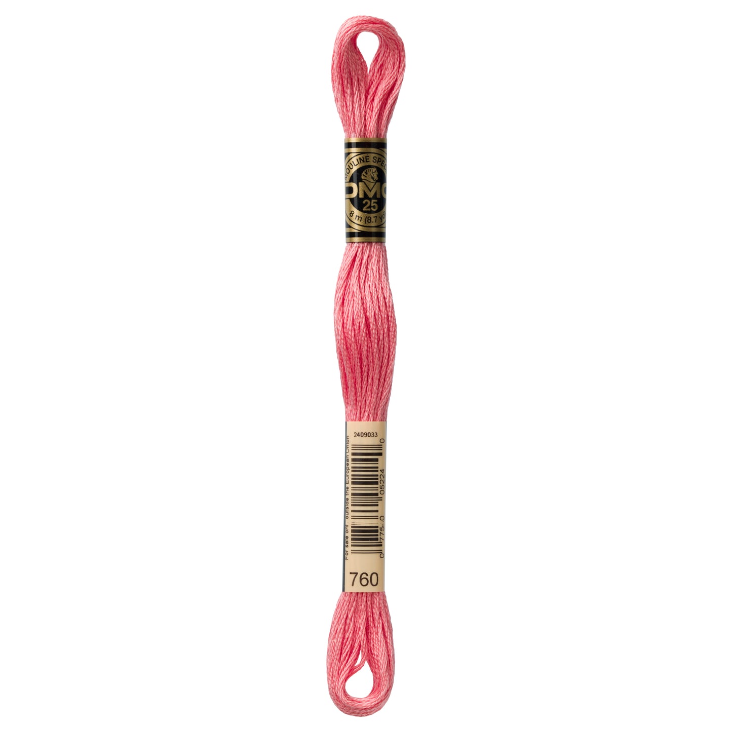 DMC 6 Strand Cotton Embroidery Floss #760 - Salmon-Cross Stitch-DMC Floss-Millennial Fabrics