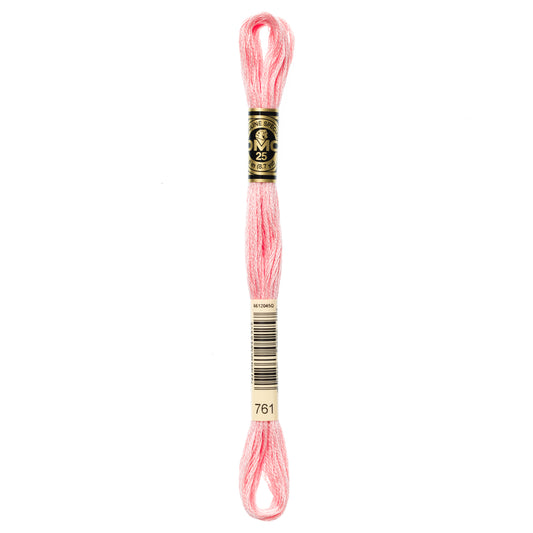 DMC 6 Strand Cotton Embroidery Floss #761 - Salmon Light-Cross Stitch-DMC Floss-Millennial Fabrics