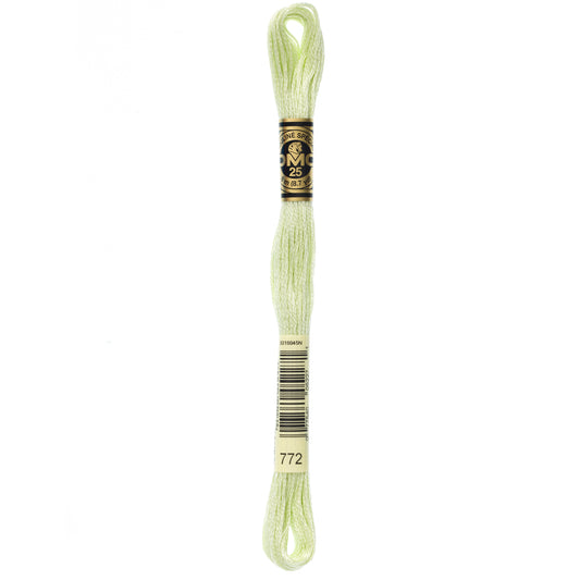 DMC 6 Strand Cotton Embroidery Floss #772 - Yellow Green Very Light-Cross Stitch-DMC Floss-Millennial Fabrics