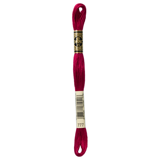 DMC 6 Strand Cotton Embroidery Floss #777 - Red Deep-Cross Stitch-DMC Floss-Millennial Fabrics