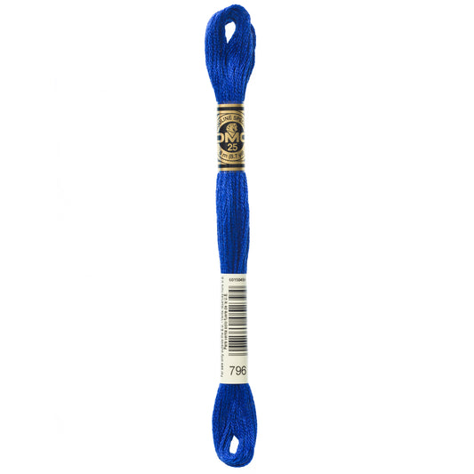 DMC 6 Strand Cotton Embroidery Floss #796 - Royal Blue Dark-Cross Stitch-DMC Floss-Millennial Fabrics