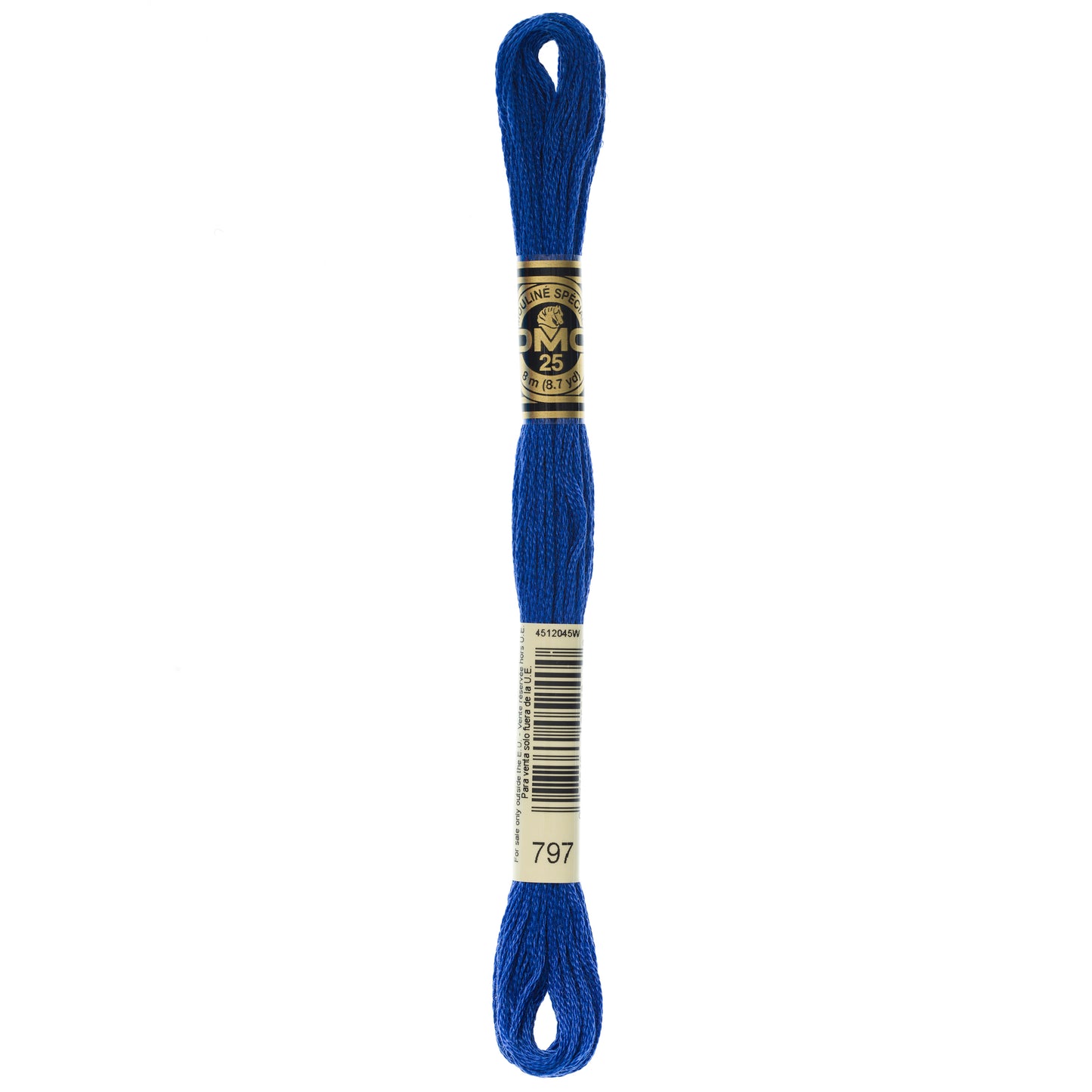 DMC 6 Strand Cotton Embroidery Floss #797 - Royal Blue-Cross Stitch-DMC Floss-Millennial Fabrics