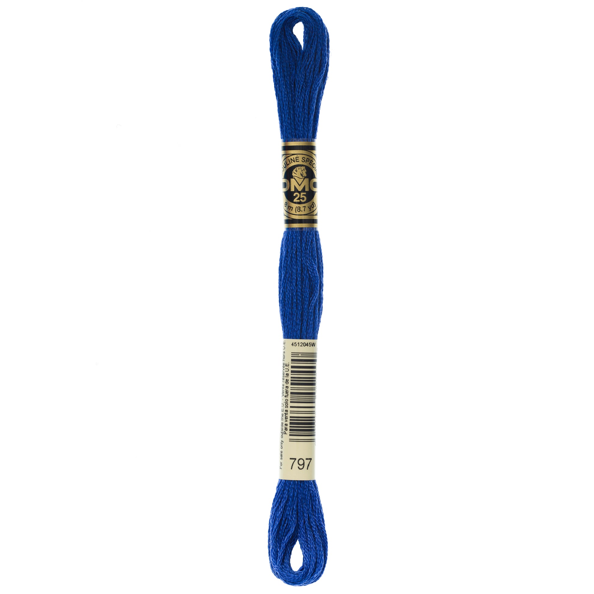 DMC 6 Strand Cotton Embroidery Floss #797 - Royal Blue-Cross Stitch-DMC Floss-Millennial Fabrics