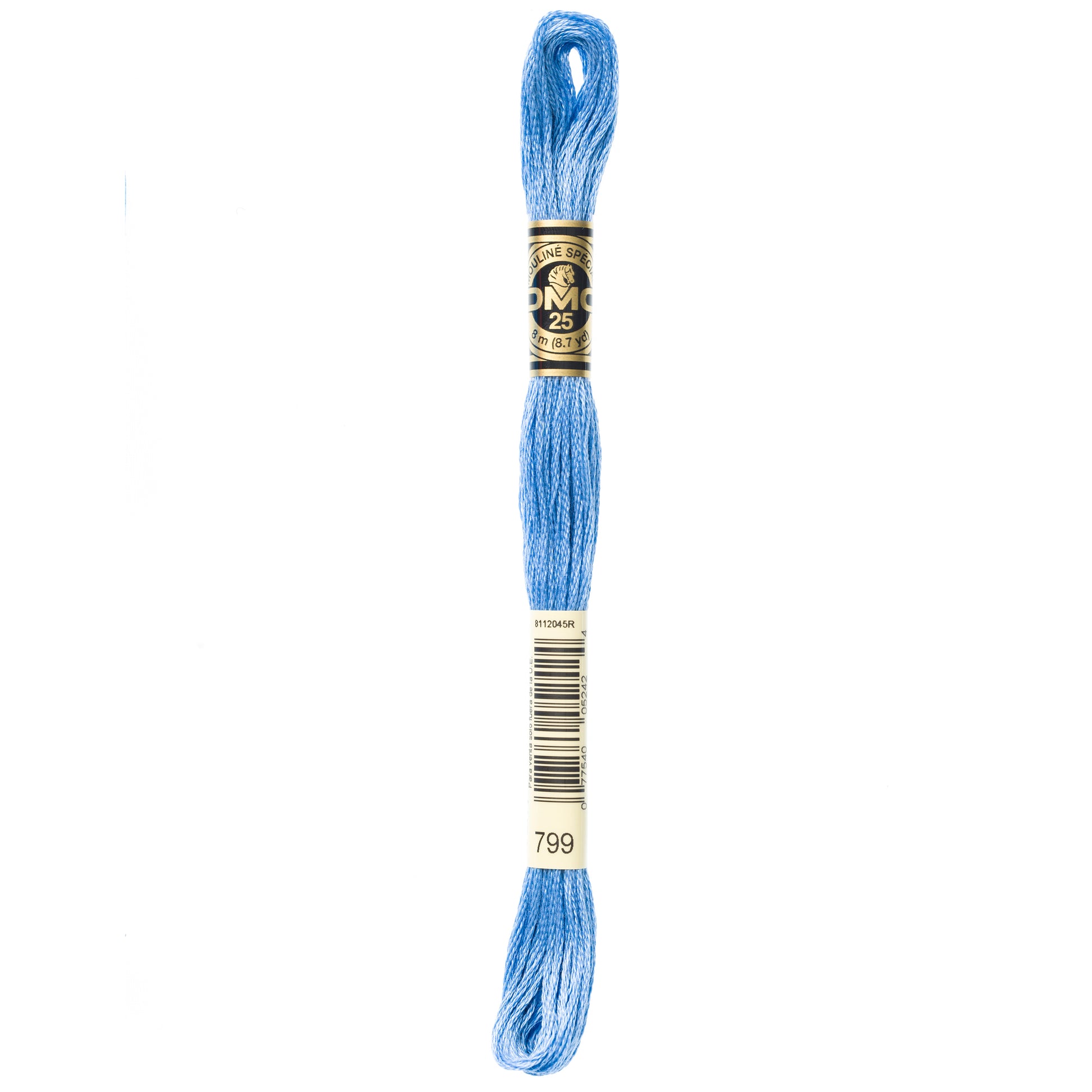 DMC 6 Strand Cotton Embroidery Floss #799 - Delft Blue Medium-Cross Stitch-DMC Floss-Millennial Fabrics