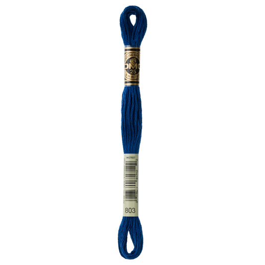 DMC 6 Strand Cotton Embroidery Floss #803 - Blue Deep-Cross Stitch-DMC Floss-Millennial Fabrics