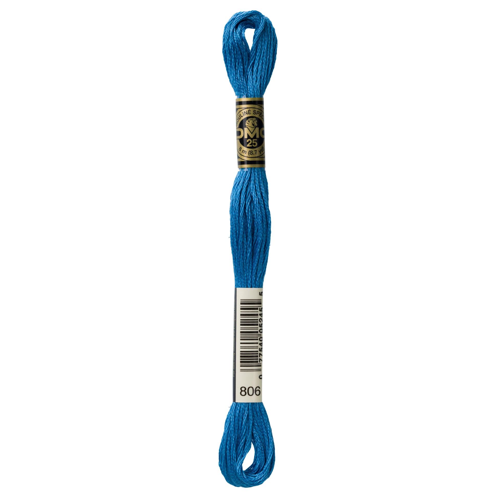 DMC 6 Strand Cotton Embroidery Floss #806 - Peacock Blue Dark-Cross Stitch-DMC Floss-Millennial Fabrics
