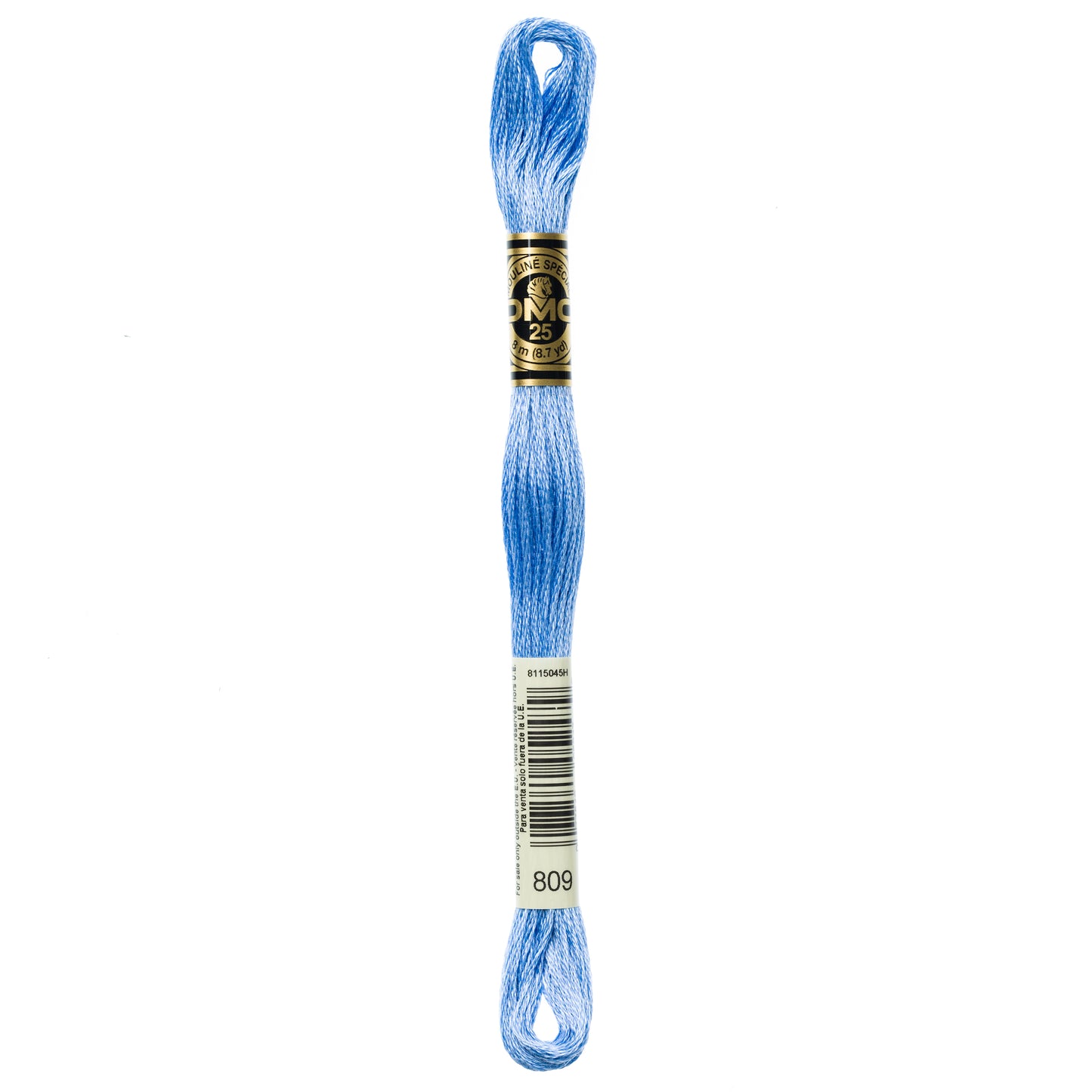 DMC 6 Strand Cotton Embroidery Floss #809 - Delft Blue-Cross Stitch-DMC Floss-Millennial Fabrics