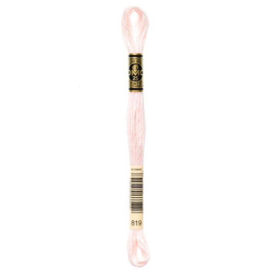 DMC 6 Strand Cotton Embroidery Floss #819 - Baby Pink Light-Cross Stitch-DMC Floss-Millennial Fabrics
