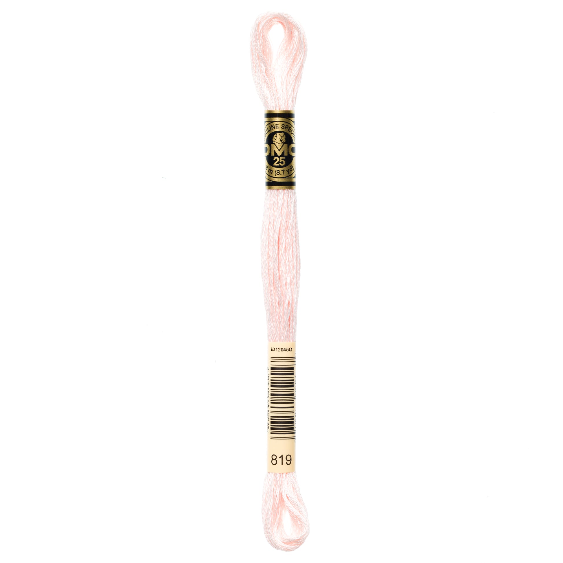 DMC 6 Strand Cotton Embroidery Floss #819 - Baby Pink-Cross Stitch-DMC Floss-Millennial Fabrics