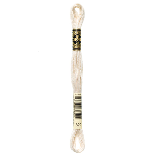 DMC 6 Strand Cotton Embroidery Floss #822 - Beige Gray Light