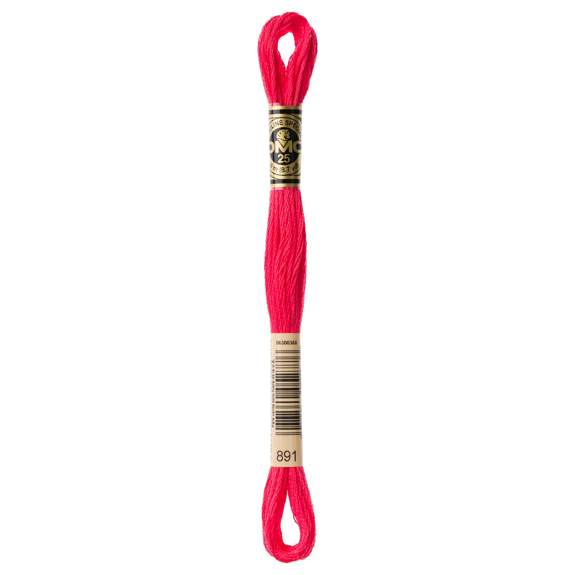 DMC 6 Strand Cotton Embroidery Floss #891 - Carnation Dark-Cross Stitch-DMC Floss-Millennial Fabrics