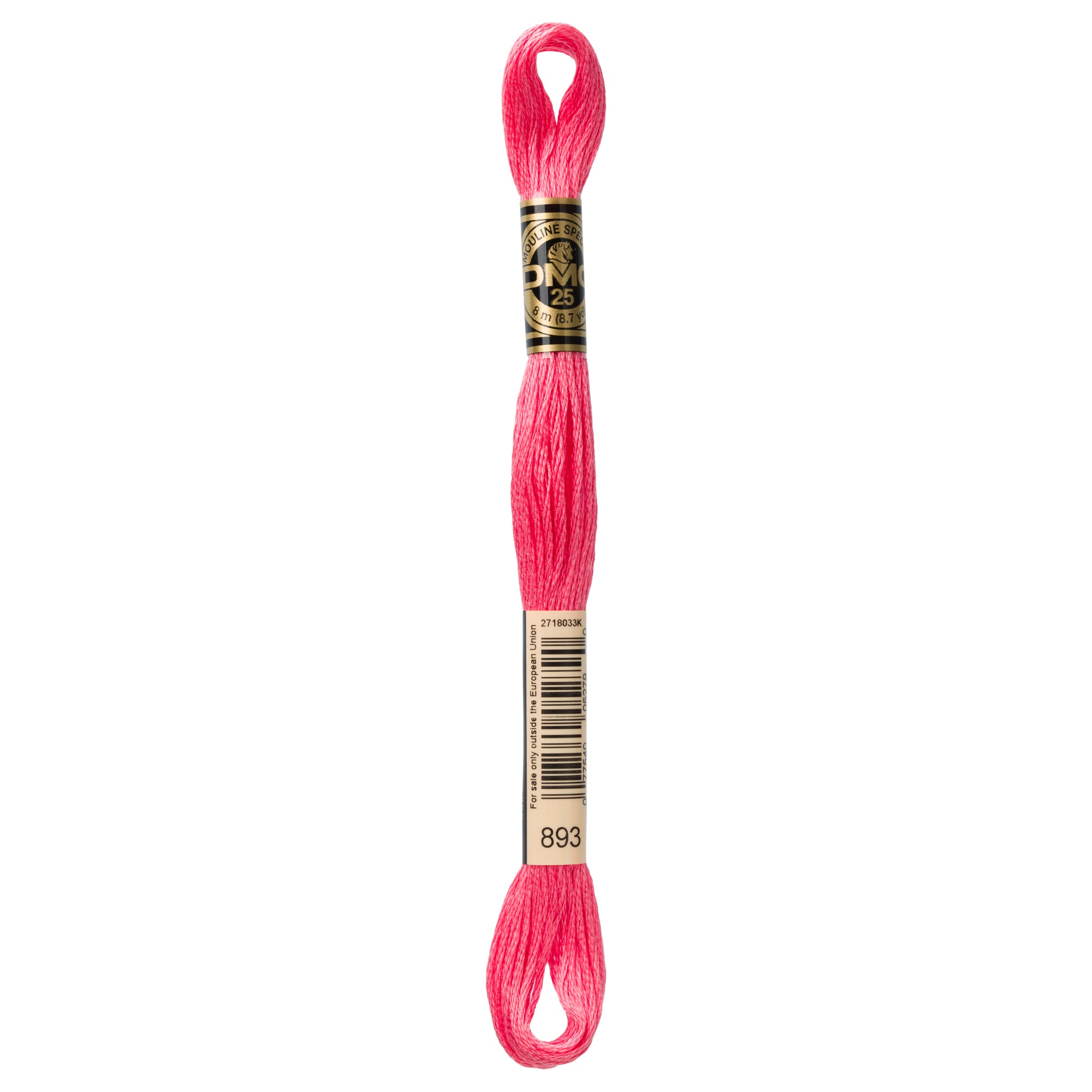 DMC 6 Strand Cotton Embroidery Floss #893 - Carnation Light-Cross Stitch-DMC Floss-Millennial Fabrics