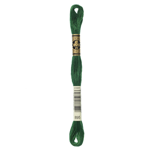 DMC 6 Strand Cotton Embroidery Floss #895 - Hunter Green Very Dark-Cross Stitch-DMC Floss-Millennial Fabrics