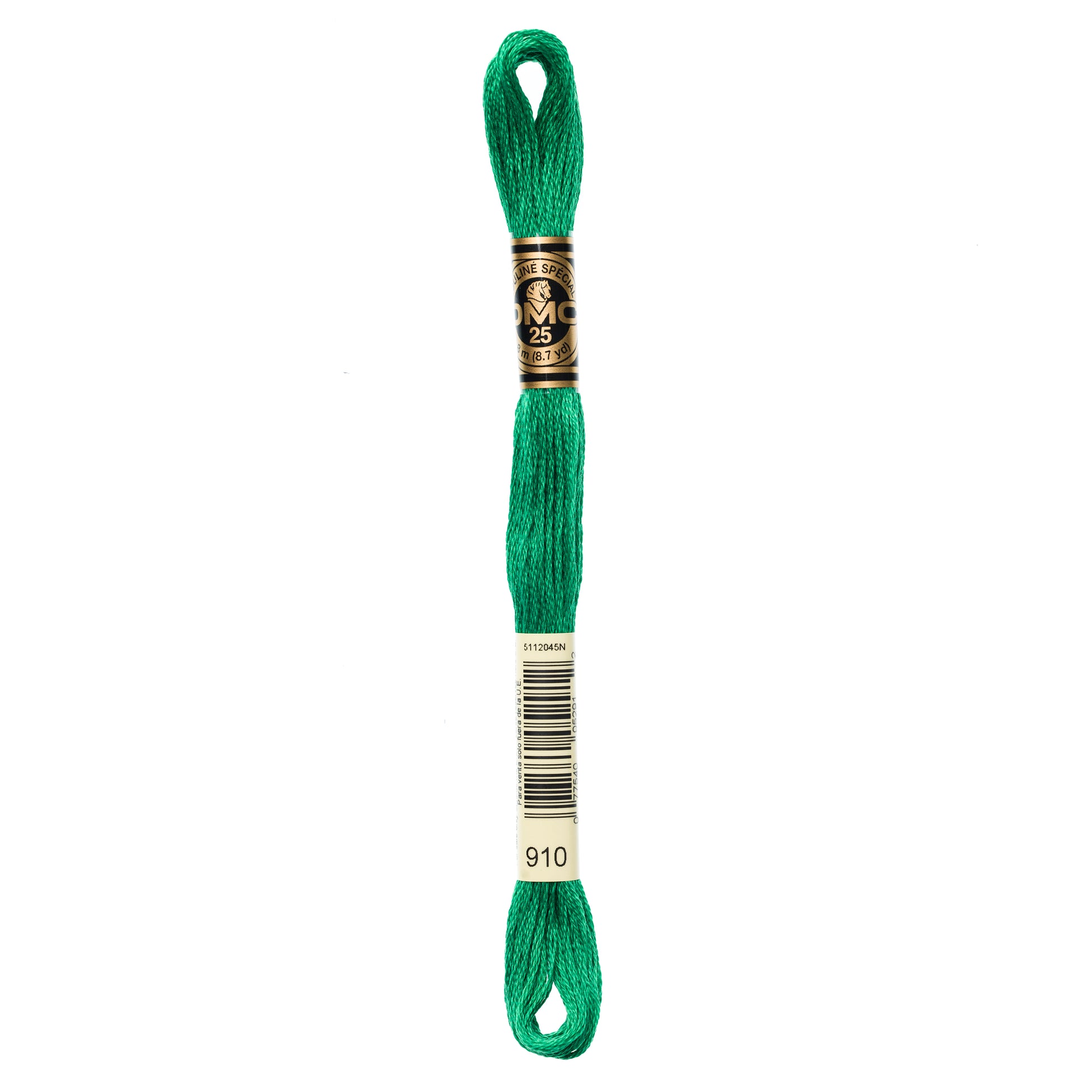 DMC 6 Strand Cotton Embroidery Floss #910 - Emerald Green Dark-Cross Stitch-DMC Floss-Millennial Fabrics