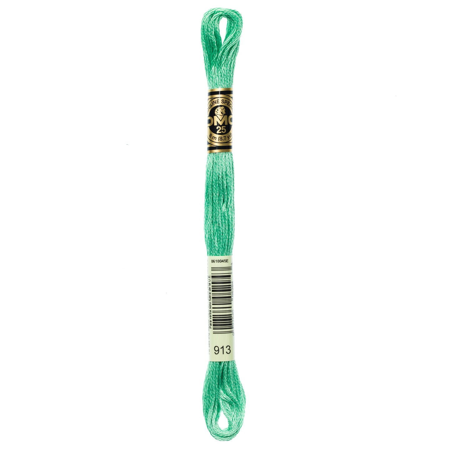 DMC 6 Strand Cotton Embroidery Floss #913 - Nile Green Medium-Cross Stitch-DMC Floss-Millennial Fabrics