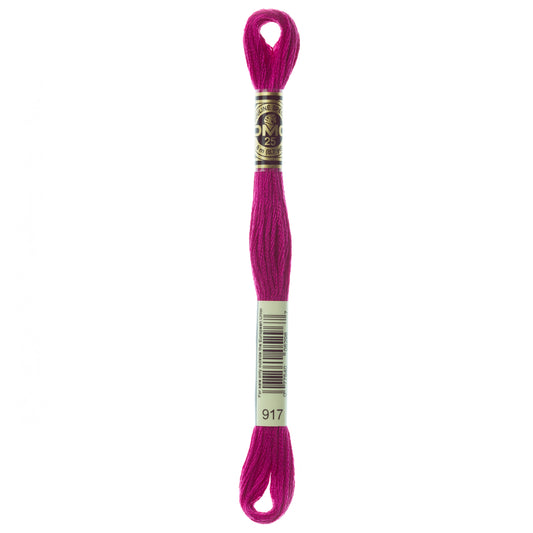 DMC 6 Strand Cotton Embroidery Floss #917 - Plum Medium-Cross Stitch-DMC Floss-Millennial Fabrics