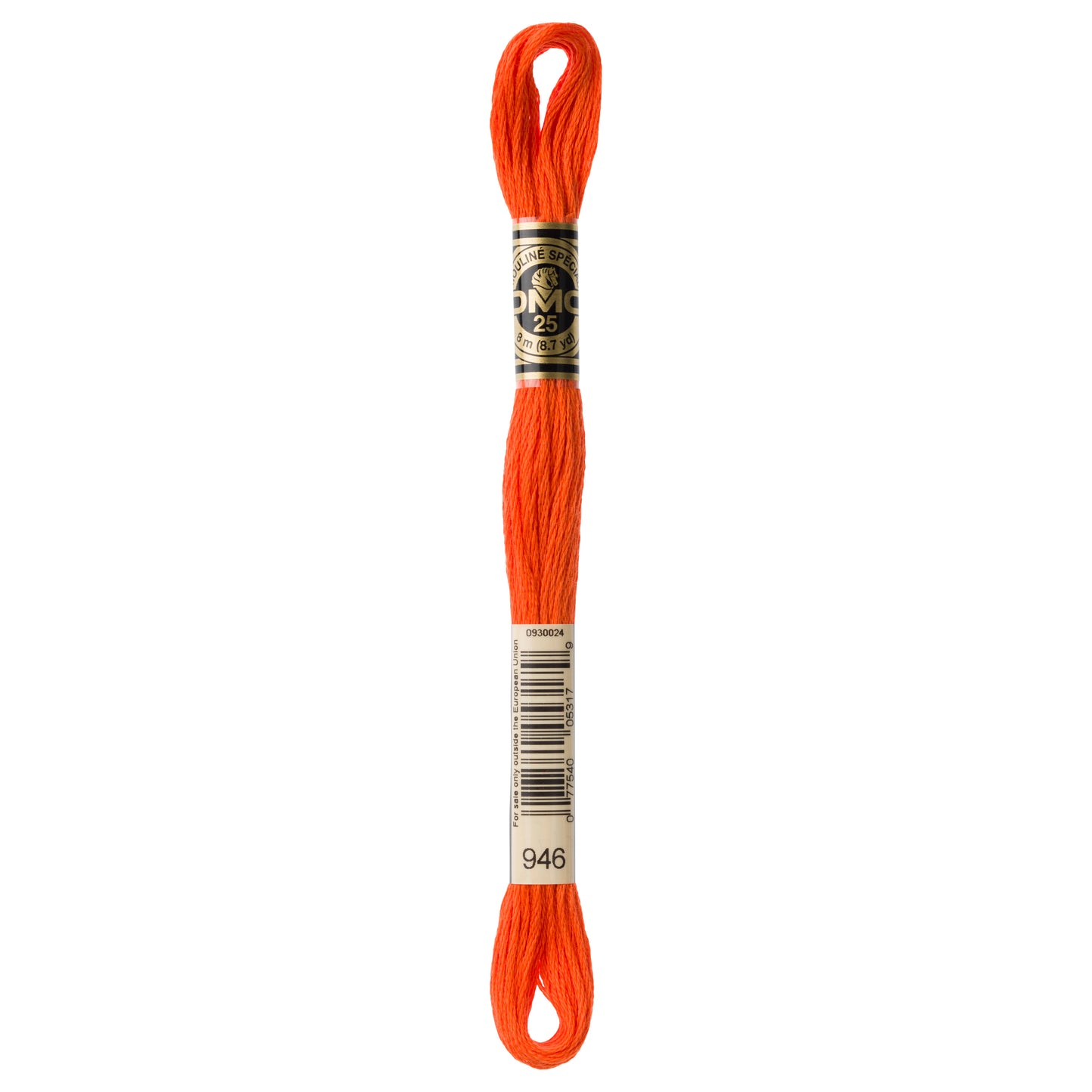 DMC 6 Strand Cotton Embroidery Floss #946 - Burnt Orange Medium-Cross Stitch-DMC Floss-Millennial Fabrics