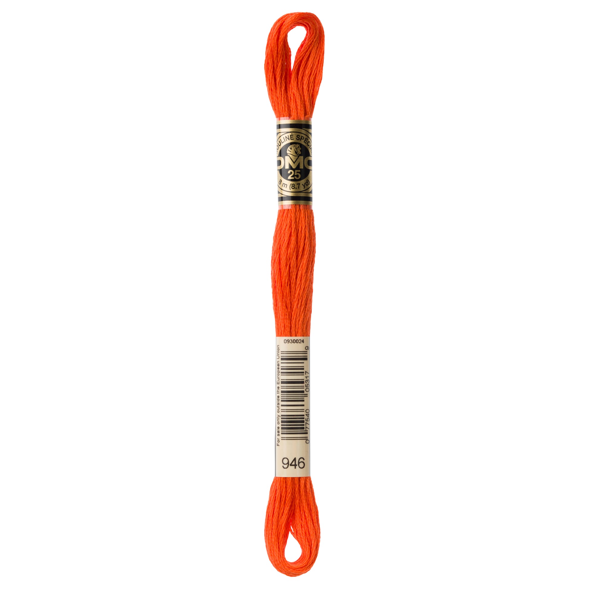 DMC 6 Strand Cotton Embroidery Floss #946 - Burnt Orange Medium-Cross Stitch-DMC Floss-Millennial Fabrics