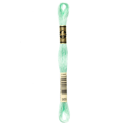 DMC 6 Strand Cotton Embroidery Floss #955 - Nile Green Light-Cross Stitch-DMC Floss-Millennial Fabrics
