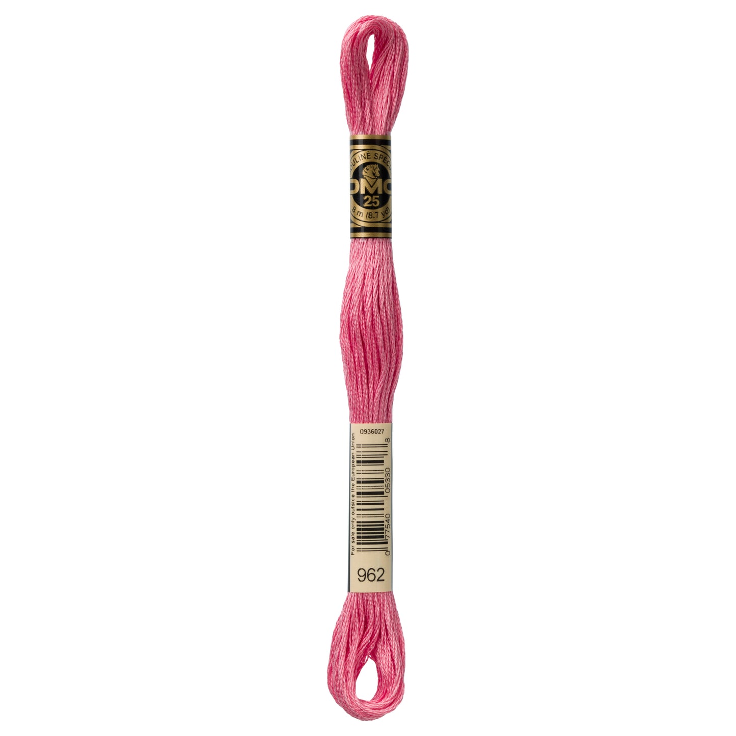 DMC 6 Strand Cotton Embroidery Floss #962 - Medium Dusty Rose Pink