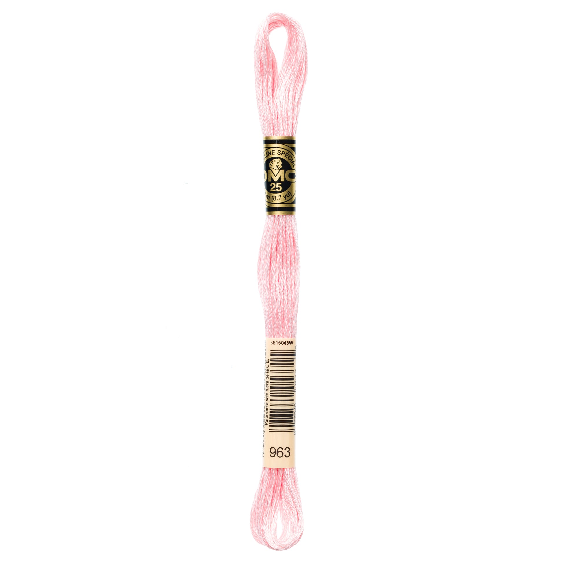 DMC 6 Strand Cotton Embroidery Floss #963 - Dusty Rose Ultra Very Light-Cross Stitch-DMC Floss-Millennial Fabrics